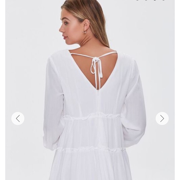 Ivory Ruffle-Trim dress - Picture 3 of 4